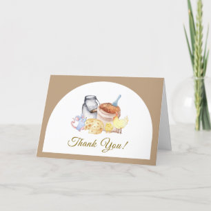 Tarjeta De Agradecimiento Cute Farm Chicken Mouse Baby Shower