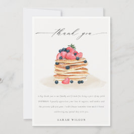 Tarjeta De Agradecimiento Cute Fruit Pancake acuarela Cualquier cumpleaños d