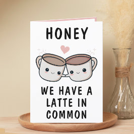 Tarjeta De Agradecimiento Cute Funny Coffee Cup Spouse Happy Birthday