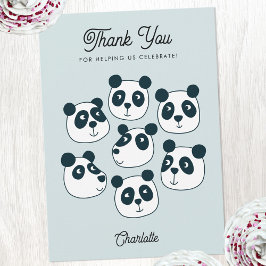 Tarjeta De Agradecimiento Cute Giant Panda Bear