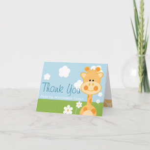 TARJETA DE AGRADECIMIENTO CUTE GIRAFFE GRACIAS
