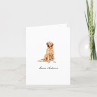 Cute Golden Retriever acuarela Doble