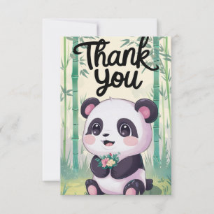 Tarjeta De Agradecimiento Cute Greeting Panda