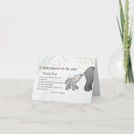 Tarjeta De Agradecimiento Cute Hand Drawn Elephant Little Peanut Thank You