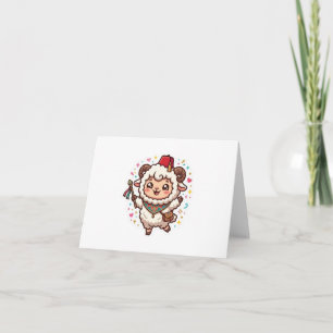 Tarjeta De Agradecimiento Cute Kawaii oveja marroquí de Eid al-Adha Sticker