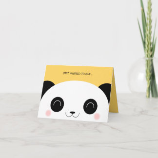 Tarjeta De Agradecimiento Cute Kawaii Peekaboo Panda Face Gracias