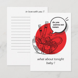 Tarjeta De Agradecimiento Cute Kawaii Ramen - Funny Japanese Food