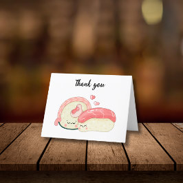 Tarjeta De Agradecimiento Cute Kawaii Sushi