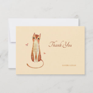Tarjeta De Agradecimiento Cute Kitty Notecard