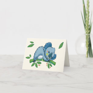 Tarjeta De Agradecimiento Cute Koala Notecard