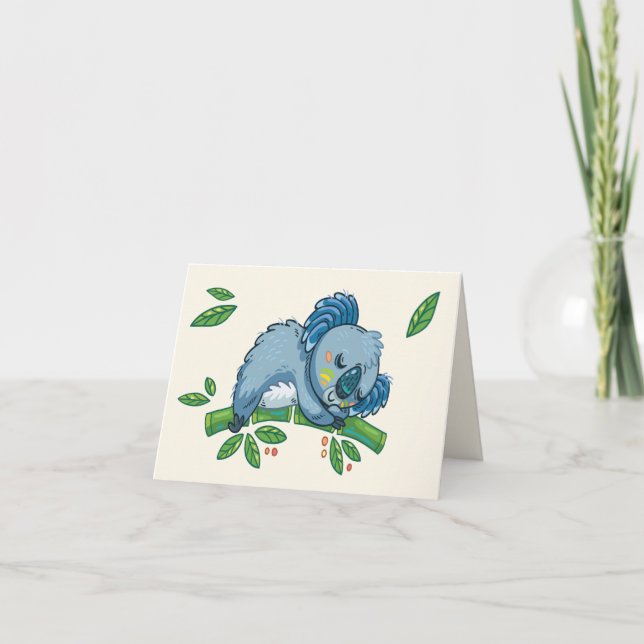 Tarjeta De Agradecimiento Cute Koala Notecard (Anverso)