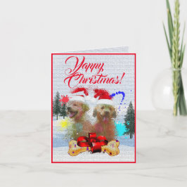 Tarjeta De Agradecimiento Cute Labrador personalizable Papas Yappy Xmas Card