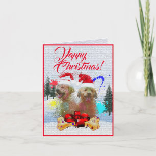 Tarjeta De Agradecimiento Cute Labrador personalizable Papas Yappy Xmas Card