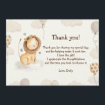 Tarjeta De Agradecimiento Cute lion watercolor Thank You Card<br><div class="desc">This thank you card is a perfect way to say thank you to your guests. Personalizing it is easy,  by simply filling in your details and placing your order. Have fun!!</div>