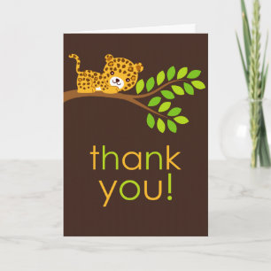 Tarjeta De Agradecimiento Cute Little Leopard (Tarjeta de agradecimiento)