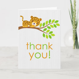Tarjeta De Agradecimiento Cute Little Leopard (Tarjeta de agradecimiento)