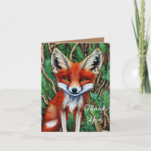 Tarjeta De Agradecimiento Cute Little wilderness Fox