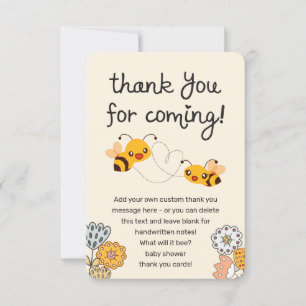 Tarjeta De Agradecimiento Cute lo que será para revelar Baby Shower