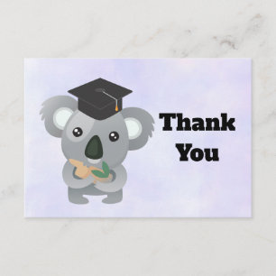 Tarjeta De Agradecimiento Cute Oso Koala en la licenciatura Gracias