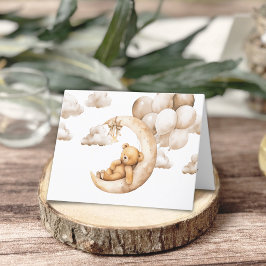 Tarjeta De Agradecimiento Cute Oven Oven the Moon Baby Shower