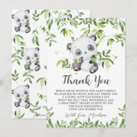 Cute Panda Bear Bamboo Greeneration Baby Shower