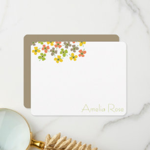 Tarjeta De Agradecimiento Cute Pastel Daisies Pop Flowers Moda Recién nacido