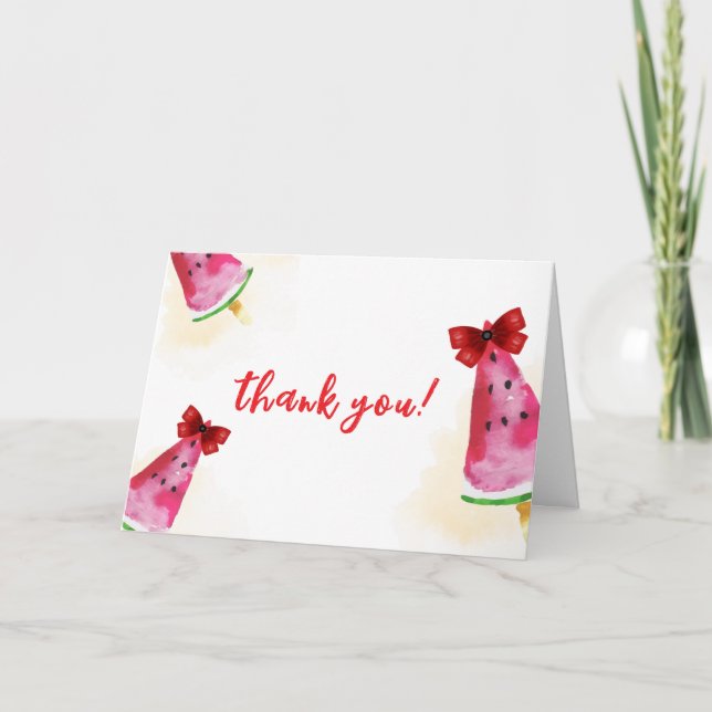 Tarjeta De Agradecimiento Cute Popcicle Preparado Para Pop Ice Cream Baby Sh (Anverso)