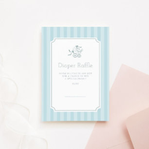Tarjeta De Agradecimiento Cute Preppy Baby Stroller Diaper Raffle