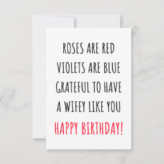 Tarjeta De Agradecimiento Cute romantic happy birthday card for her, wife 