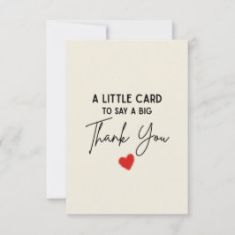 Tarjeta De Agradecimiento Cute Simple A Little Card To Say A Big Thank You