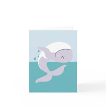 Cute simple graphic leaping whale