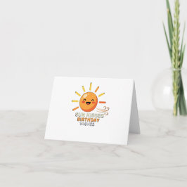 Tarjeta De Agradecimiento Cute Smiling Sun Birthday Thank You Card - Sun Kis