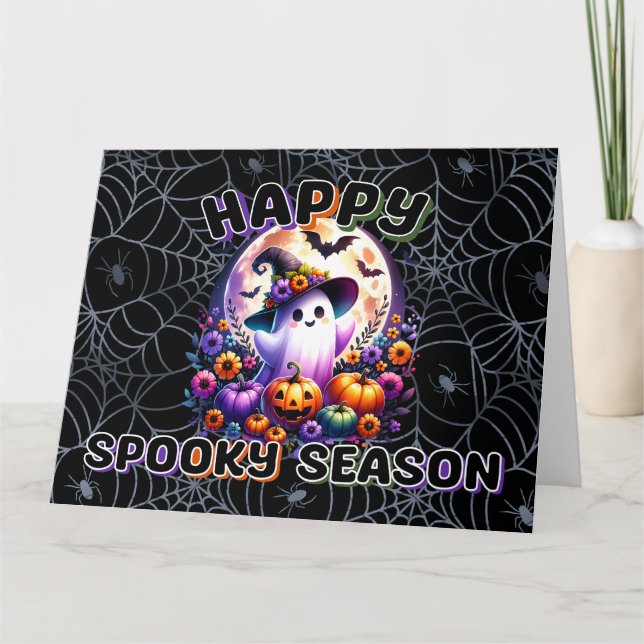 Tarjeta De Agradecimiento Cute Spooky Season Grecard for Halloween (Anverso)