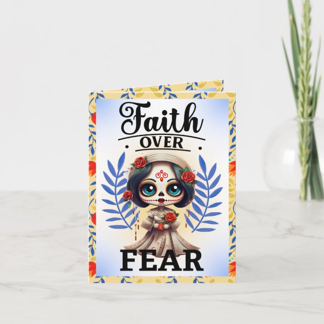 Tarjeta De Agradecimiento Cute Sugar Skull (Anverso)