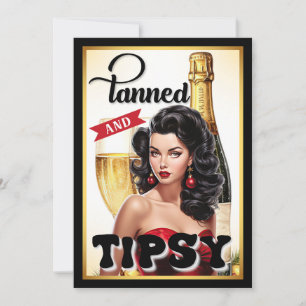 Tarjeta De Agradecimiento Cute Tanned y Tipsy Pinup