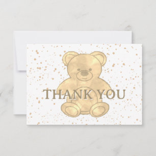 Tarjeta De Agradecimiento Cute Teddy Bear Gracias