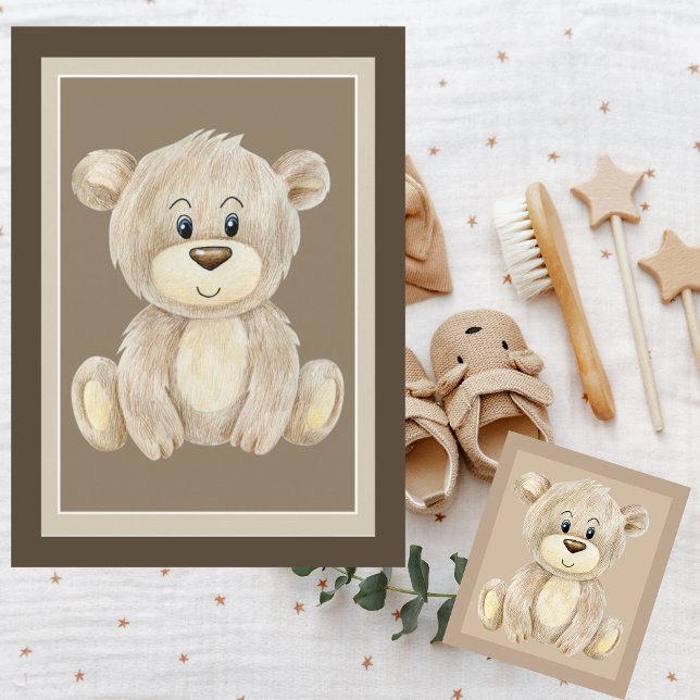 Tarjeta De Agradecimiento Cute Teddy Bear Gracias (Subido por el creador)