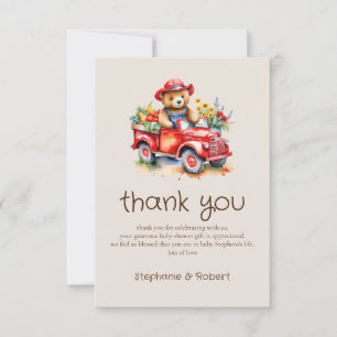 Tarjeta De Agradecimiento Cute Teddy Criado Localmente Regalo Para Baby Show