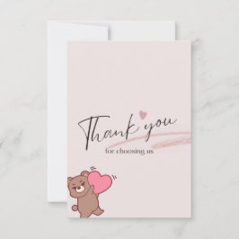 Tarjeta De Agradecimiento Cute teddybear thank you card