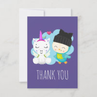 Cute Unicornio de Dibujos Animados y Pájaro Gracia