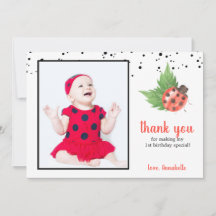 Cute Watercolor Ladybug Cumpleaños 1