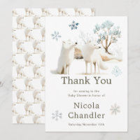Cute Winter Arctic Wolf Baby Shower