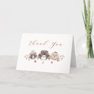 Tarjeta De Agradecimiento Cute Winter Clothes Navidad Baby Shower