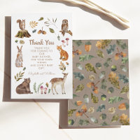 Cute Woodland Animales Género Baby Shower Neutral