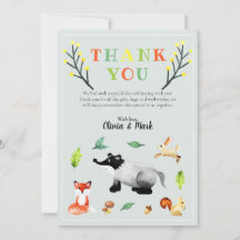 Cute Woodland Forest Animals Baby Shower