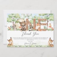 Cute Woodland Forest Animals Wood UN primer cumple