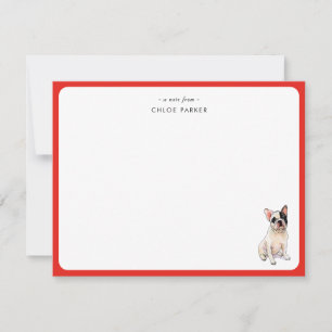 Tarjeta De Agradecimiento CuteRed Border French Bulldog Navidad Gracias