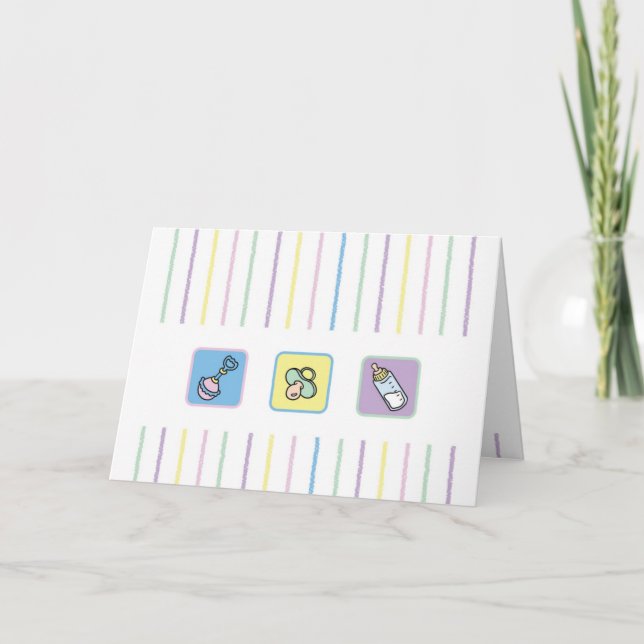 Tarjeta De Agradecimiento Cutietoots Notecard - líneas del creyón y materia (Anverso)