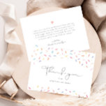 Tarjeta De Agradecimiento Cuto arcoiris Sprinkle Baby Shower<br><div class="desc">Cute Tarjeta De Agradecimiento De Baby Shower Rociando El Arcoiris.</div>