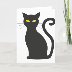 Tarjeta De Agradecimiento Cuto de gato negro